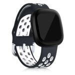 Set 2 curele pentru Fitbit Versa 3/Sense, Silicon, Gri/Alb, 53392.02 fotografia produsului View 4 S