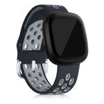 Set 2 curele pentru Fitbit Versa 3/Sense, Silicon, Gri/Alb, 53392.02 fotografia produsului View 3 S
