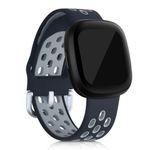 Set 2 curele pentru Fitbit Versa 3/Sense, Silicon, Rosu/Gri, 53392.01 fotografia produsului View 4 S
