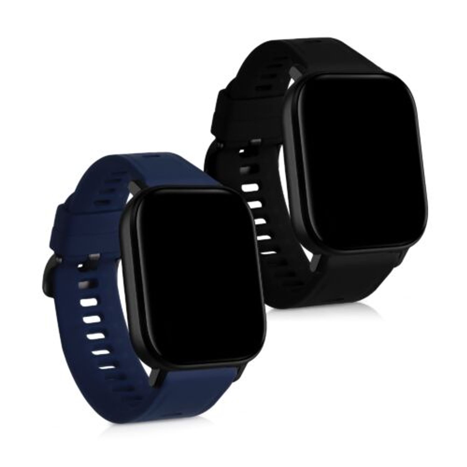 Set 2 curele pentru Xiaomi Amazfit GTS 2 Mini, Silicon, Negru/Albastru, 54464.01 fotografia produsului
