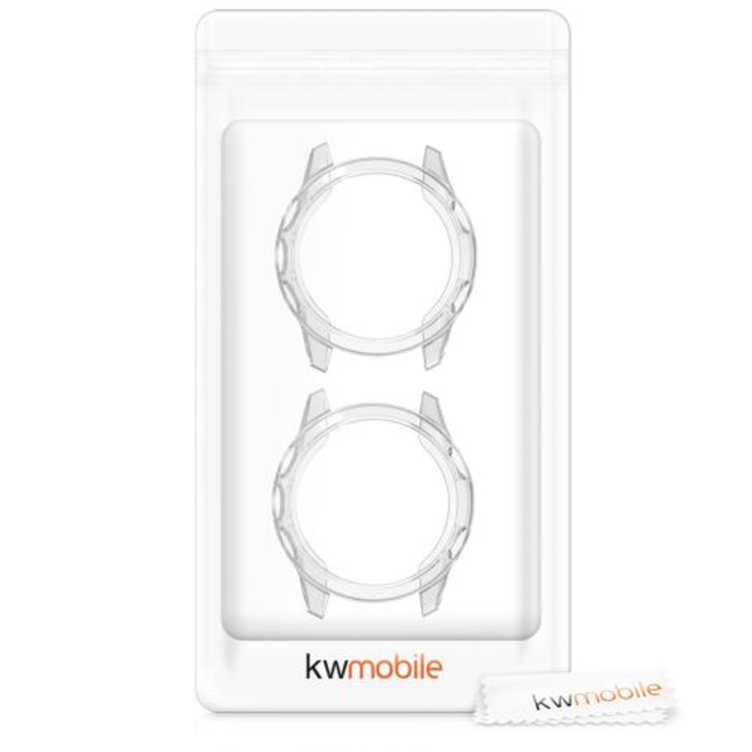 Set 2 huse pentru Garmin Forerunner 745, Silicon, Transparent, 53865.01 fotografia produsului View 3 L
