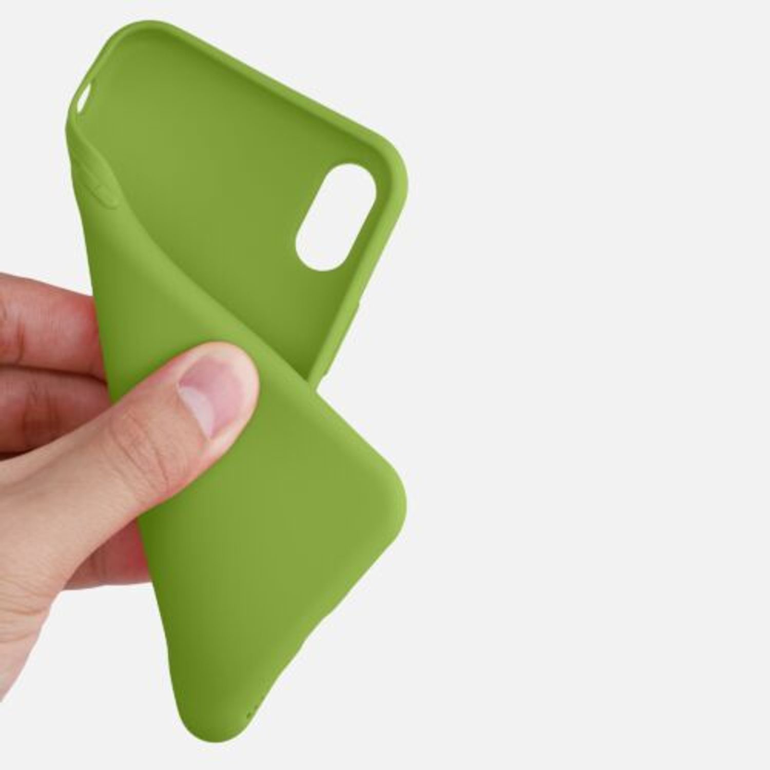 Husa pentru iPhone X/iPhone XS, Silicon, Verde, 42492.220 fotografia produsului View 5 L