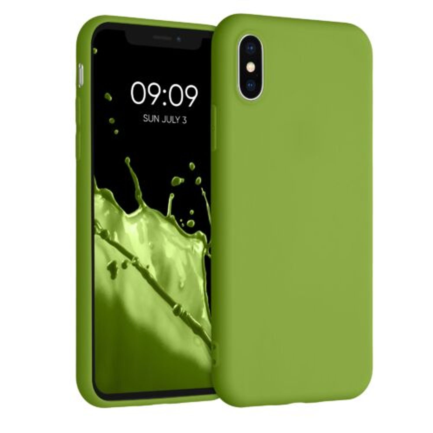 Husa pentru iPhone X/iPhone XS, Silicon, Verde, 42492.220 fotografia produsului