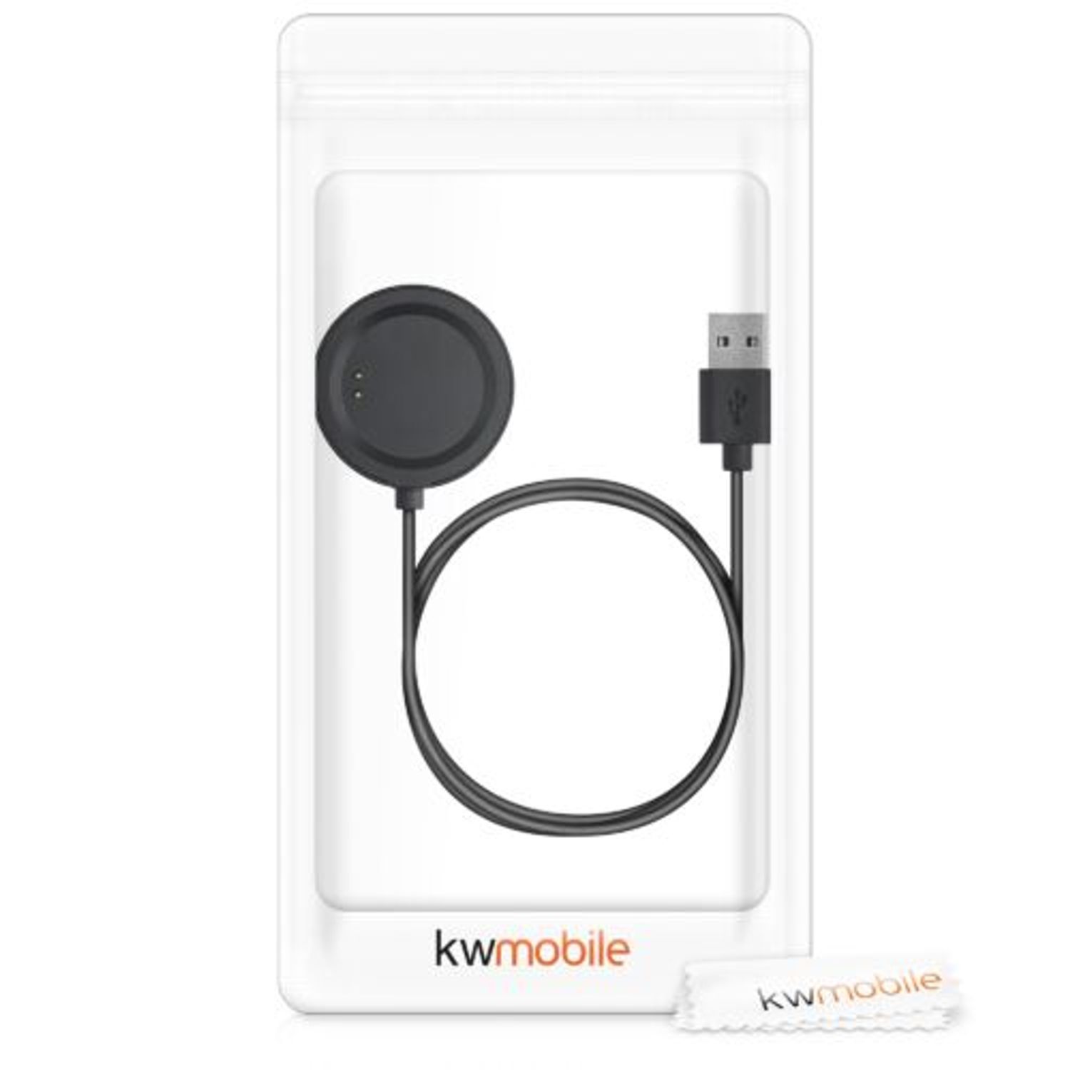 Docking stand pentru OnePlus Smart Watch, Kwmobile, Plastic, Negru, 55359.01 fotografia produsului View 5 L