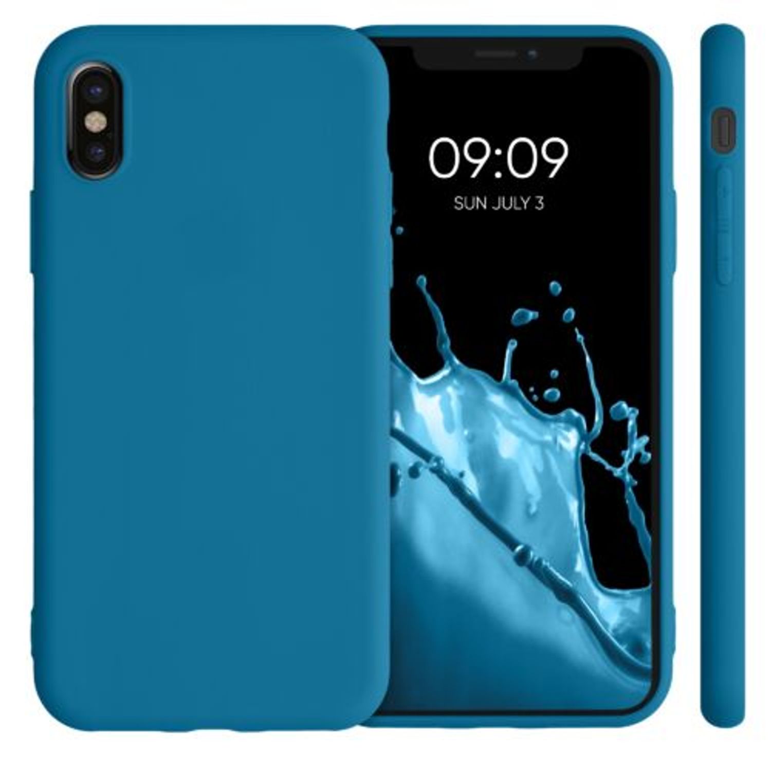 Husa pentru iPhone X/iPhone XS, Silicon, Albastru, 42492.224 fotografia produsului View 2 L