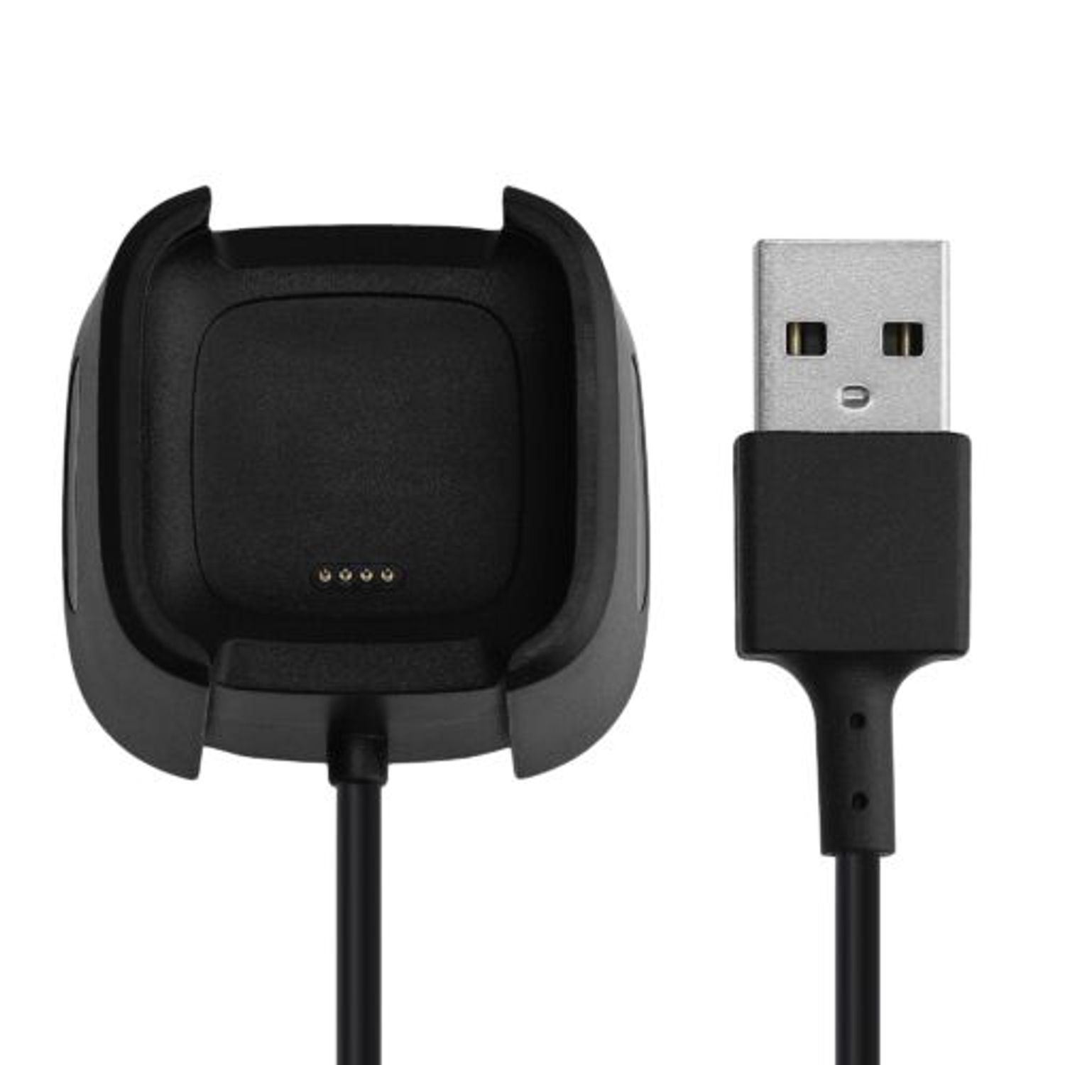 Docking stand pentru Fitbit Versa 2, Kwmobile, Plastic, Negru, 57117.01 fotografia produsului
