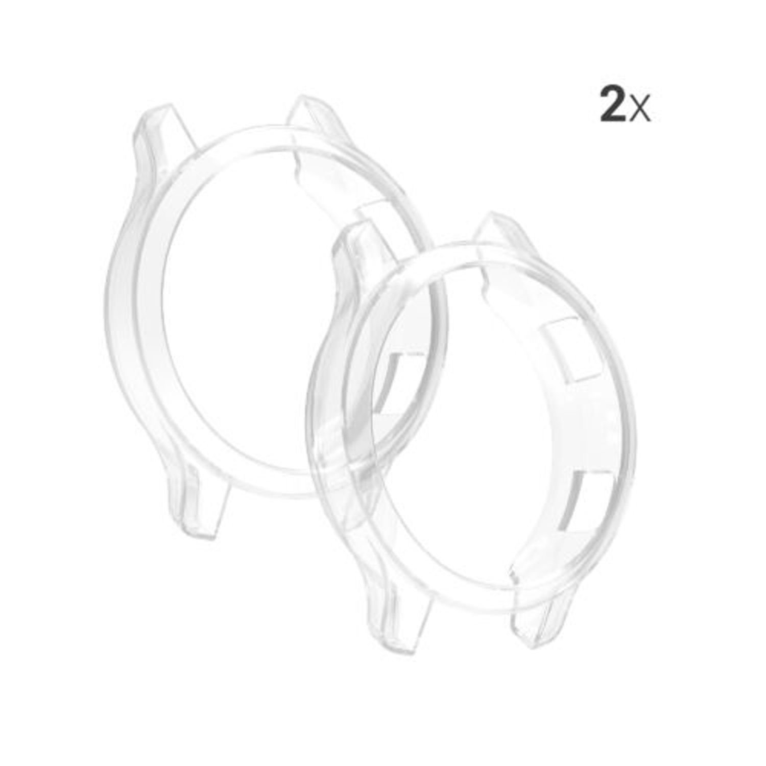 Set 2 Huse pentru Garmin Venu 2, Kwmobile, Silicon, Transparent, 56987.02 fotografia produsului View 5 L