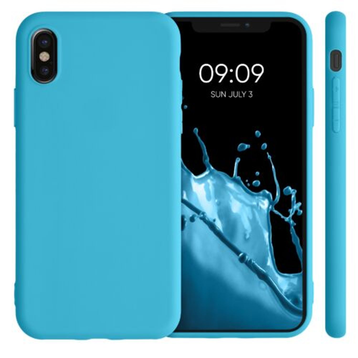 Husa pentru iPhone X/iPhone XS, Silicon, Albastru, 42492.223 fotografia produsului View 2 L