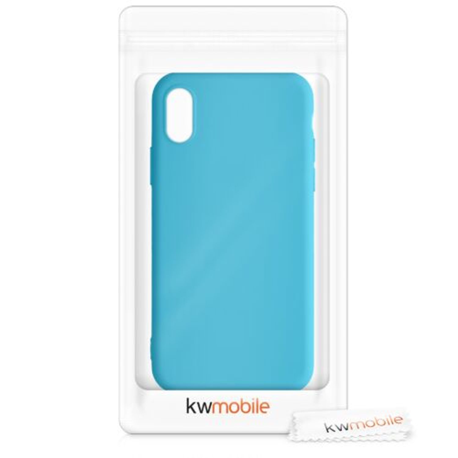 Husa pentru iPhone X/iPhone XS, Silicon, Albastru, 42492.223 fotografia produsului View 7 L