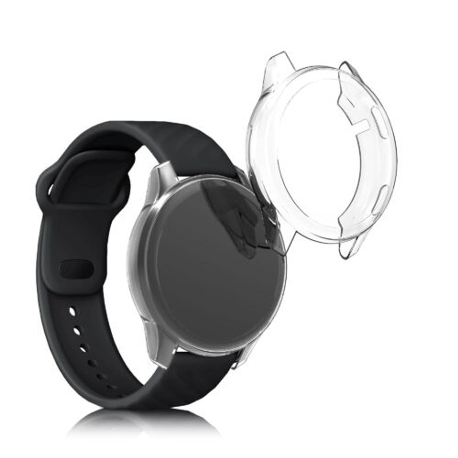 Set 2 Huse pentru OnePlus Watch, Kwmobile, Silicon, Transparent, 56984.02 fotografia produsului View 2 L