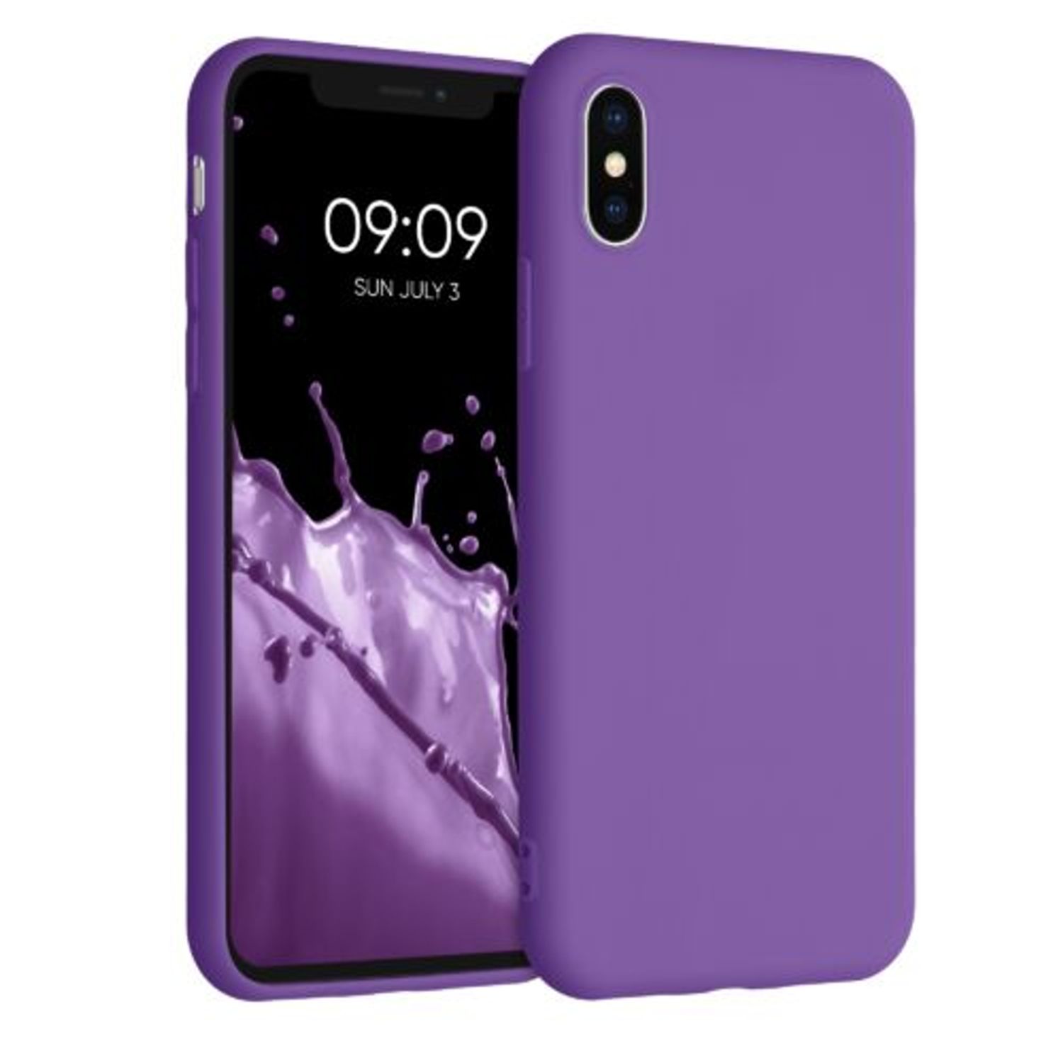 Husa pentru iPhone X/iPhone XS, Silicon, Mov, 42492.221 fotografia produsului
