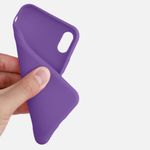 Husa pentru iPhone X/iPhone XS, Silicon, Mov, 42492.221 fotografia produsului View 8 S