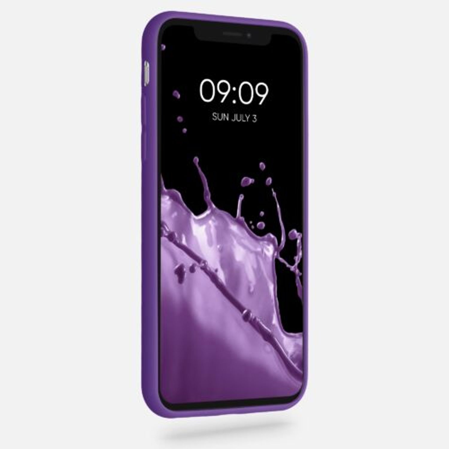 Husa pentru iPhone X/iPhone XS, Silicon, Mov, 42492.221 fotografia produsului View 3 L