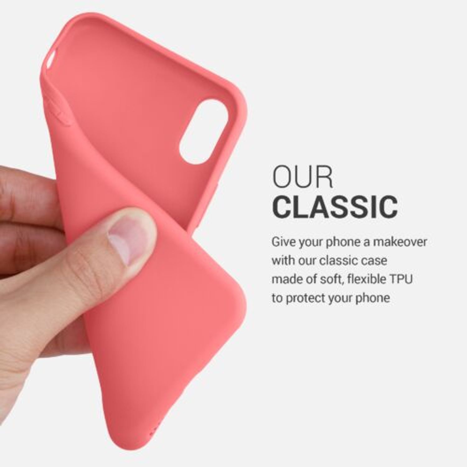 Husa pentru iPhone X/iPhone XS, Silicon, Roz, 42492.219 fotografia produsului View 4 L