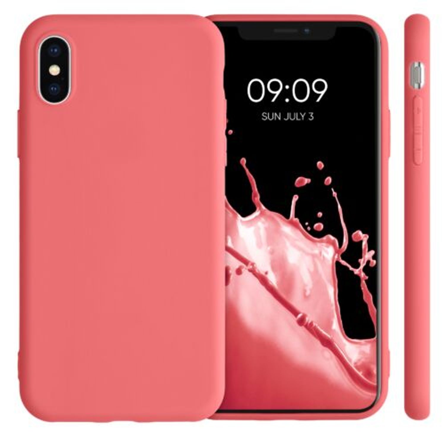 Husa pentru iPhone X/iPhone XS, Silicon, Roz, 42492.219 fotografia produsului View 2 L
