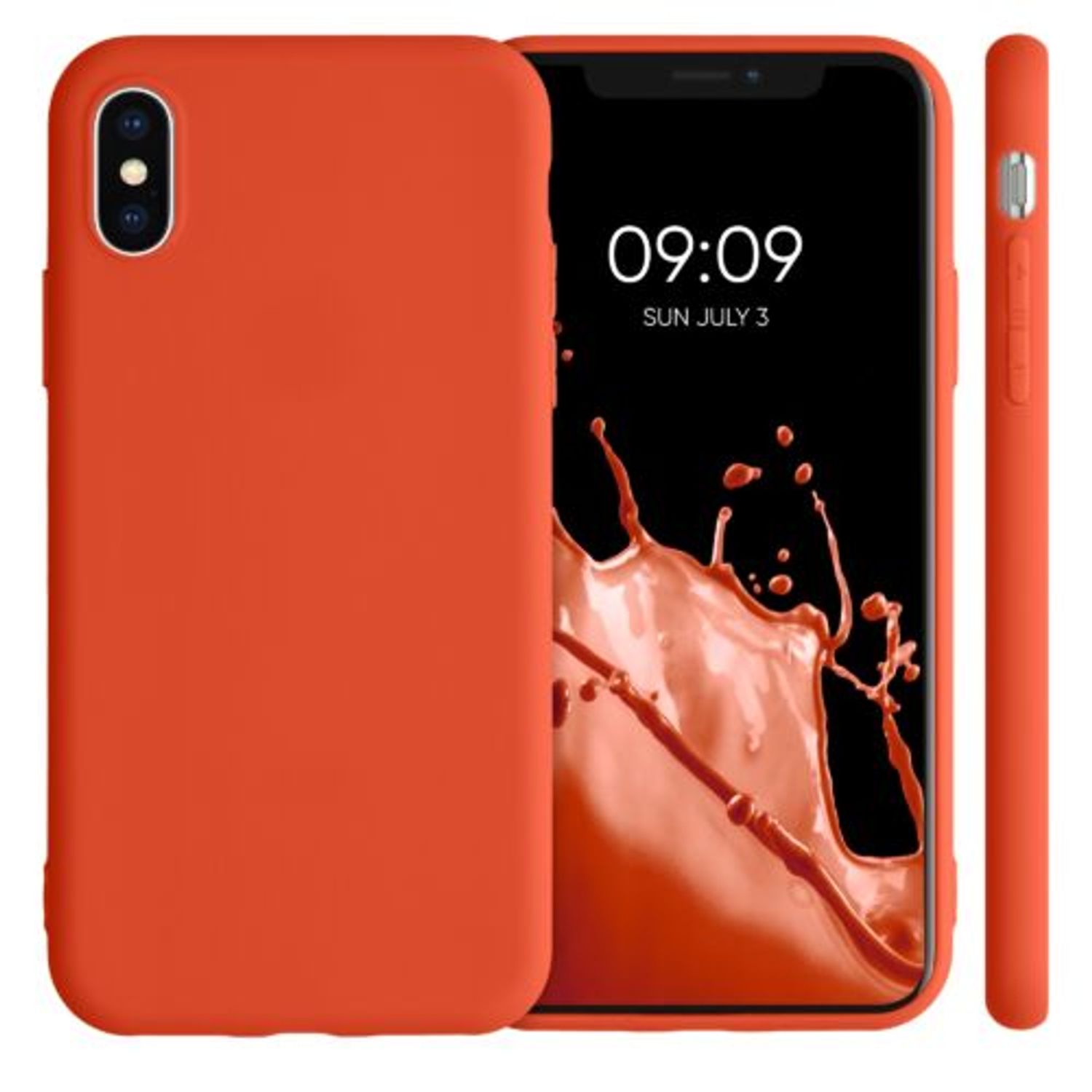 Husa pentru iPhone X/iPhone XS, Silicon, Rosu, 42492.218 fotografia produsului View 2 L