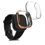 Set 2 Huse pentru Fitbit Versa 3/Sense, Kwmobile, Silicon, Gold/Transparent, 53390.03 fotografia produsului