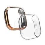 Set 2 Huse pentru Fitbit Versa 3/Sense, Kwmobile, Silicon, Gold/Transparent, 53390.03 fotografia produsului View 11 S