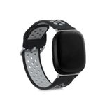 Set 2 Curele pentru Fitbit Versa 3/Sense, Kwmobile, Silicon, Verde/Negru, 53392.03 fotografia produsului View 4 S
