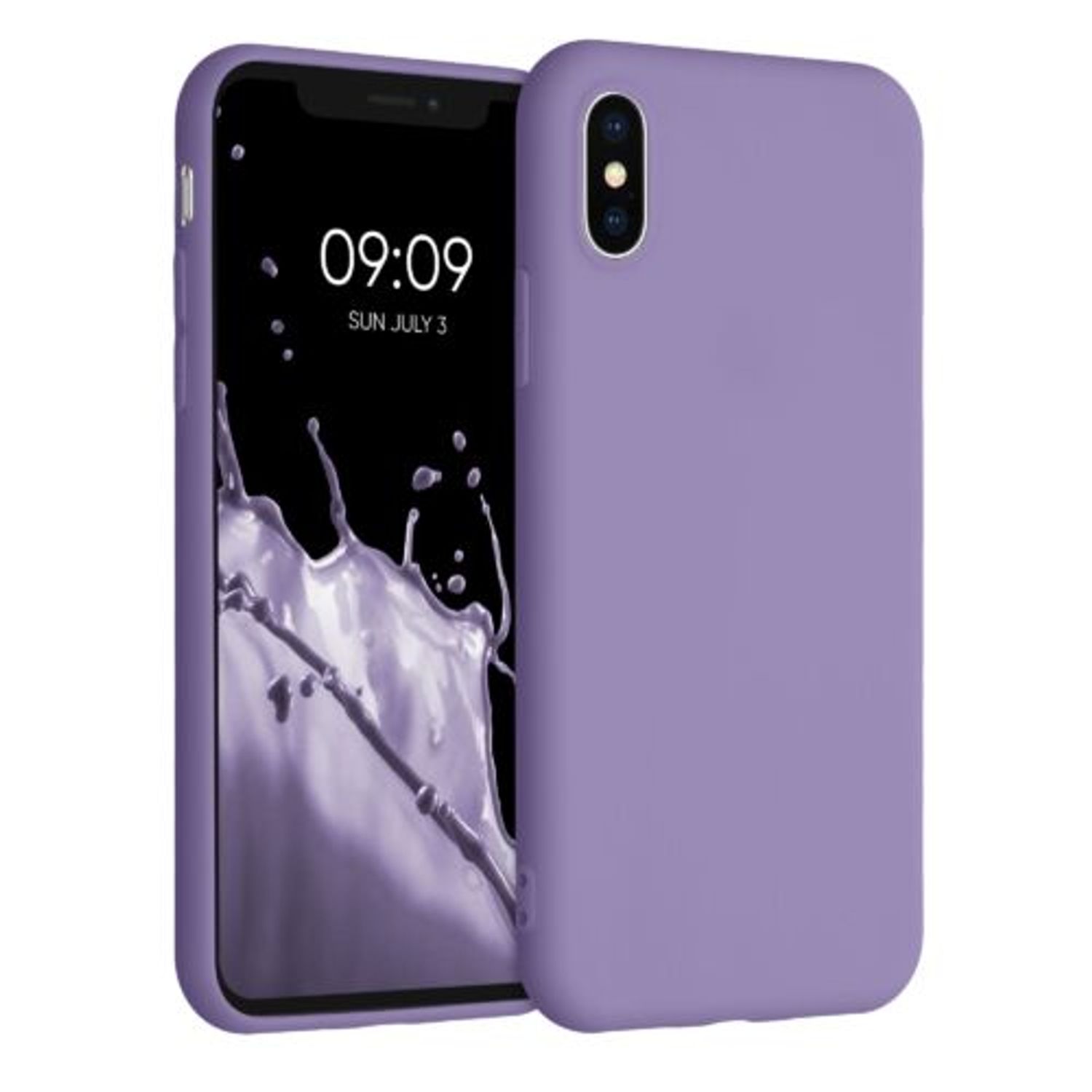 Husa pentru iPhone X/iPhone XS, Silicon, Mov, 42492.222 fotografia produsului