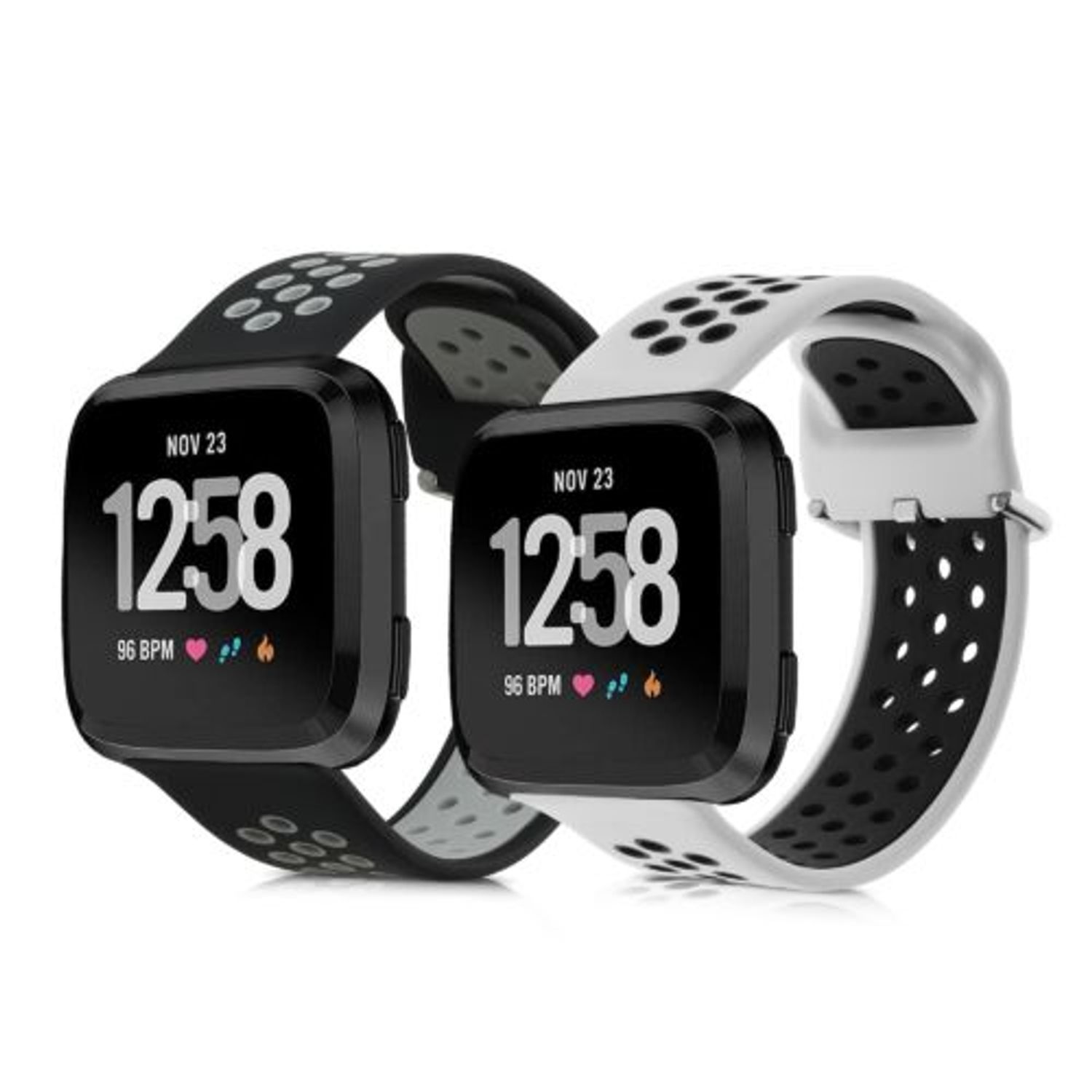 Set 2 curele pentru Fitbit Versa/Versa Lite/Versa 2, Kwmobile, Multicolor, Silicon, 57119.03 fotografia produsului