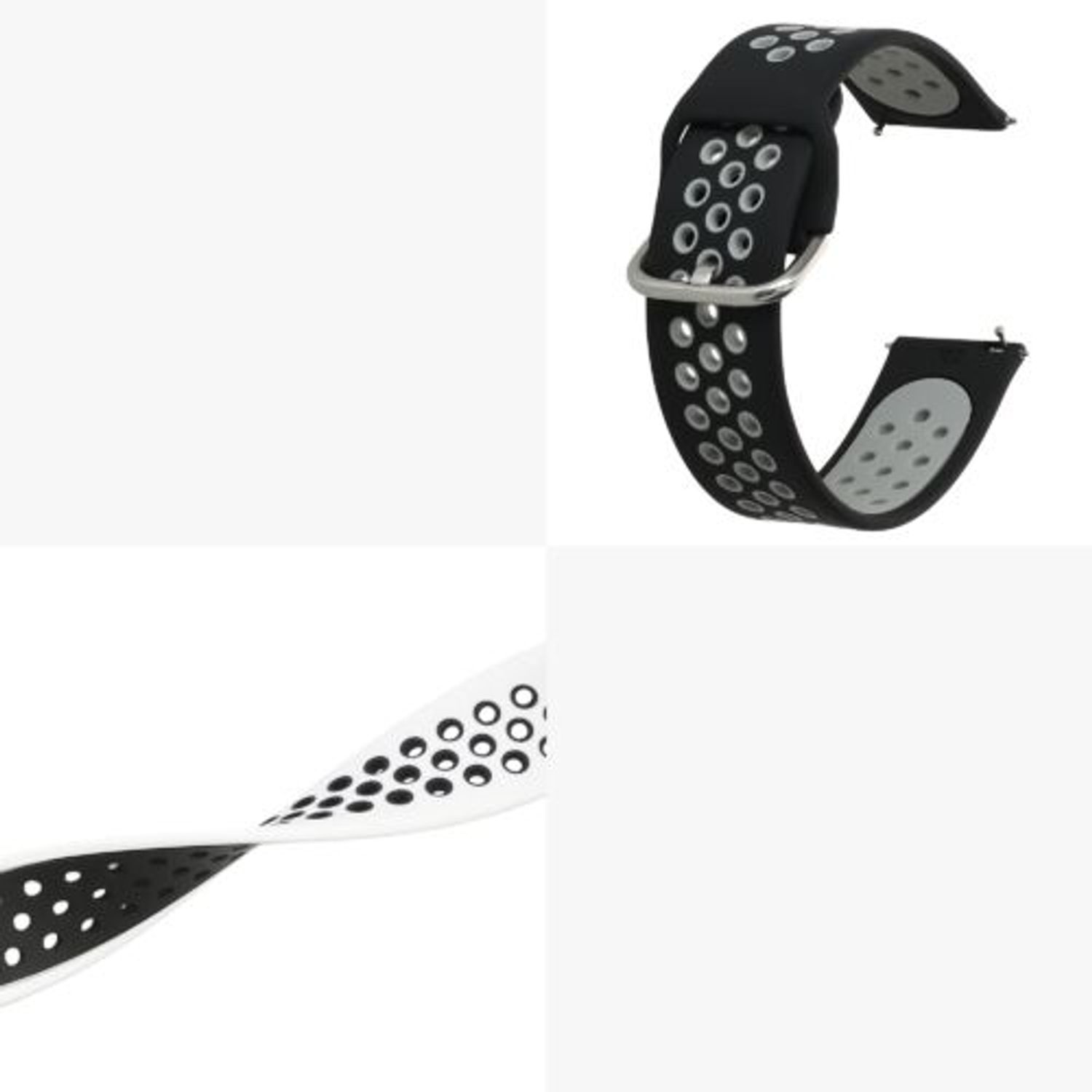 Set 2 curele pentru Fitbit Versa/Versa Lite/Versa 2, Kwmobile, Multicolor, Silicon, 57119.03 fotografia produsului View 9 L
