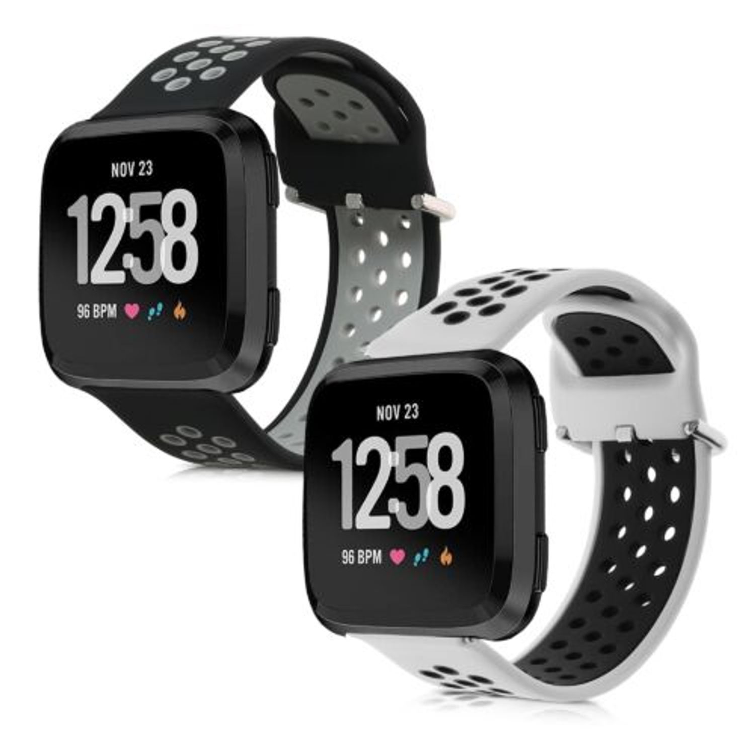 Set 2 curele pentru Fitbit Versa/Versa Lite/Versa 2, Kwmobile, Multicolor, Silicon, 57119.03 fotografia produsului View 2 L