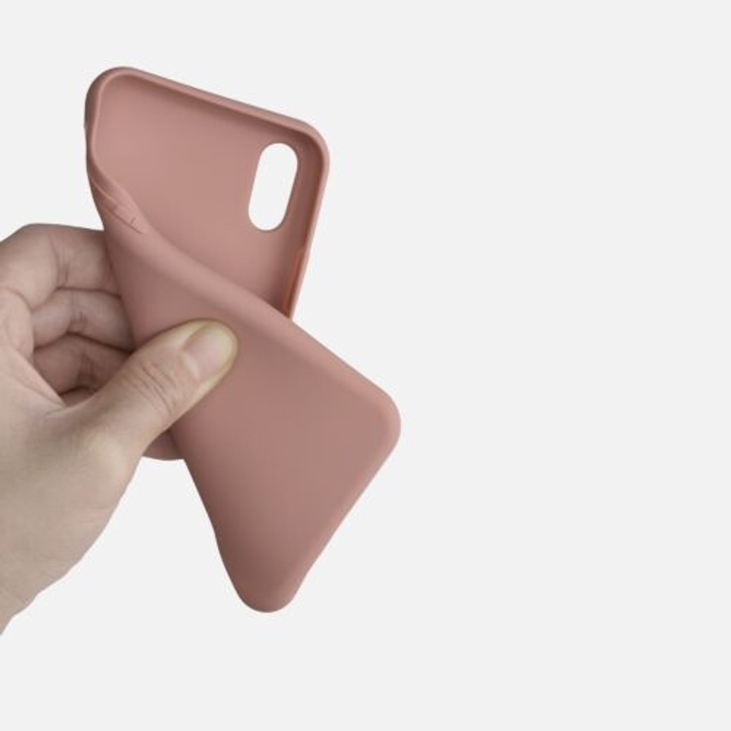 Husa pentru Apple iPhone X/iPhone XS, Silicon, Roz, 42492.193 fotografia produsului View 8 L