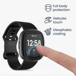 Set 2 huse pentru Fitbit Versa 3/Sense, Kwmobile, Transparent, Plastic, 59314.02 fotografia produsului View 5 S