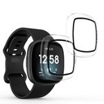 Set 2 huse pentru Fitbit Versa 3/Sense, Kwmobile, Transparent, Plastic, 59314.02 fotografia produsului