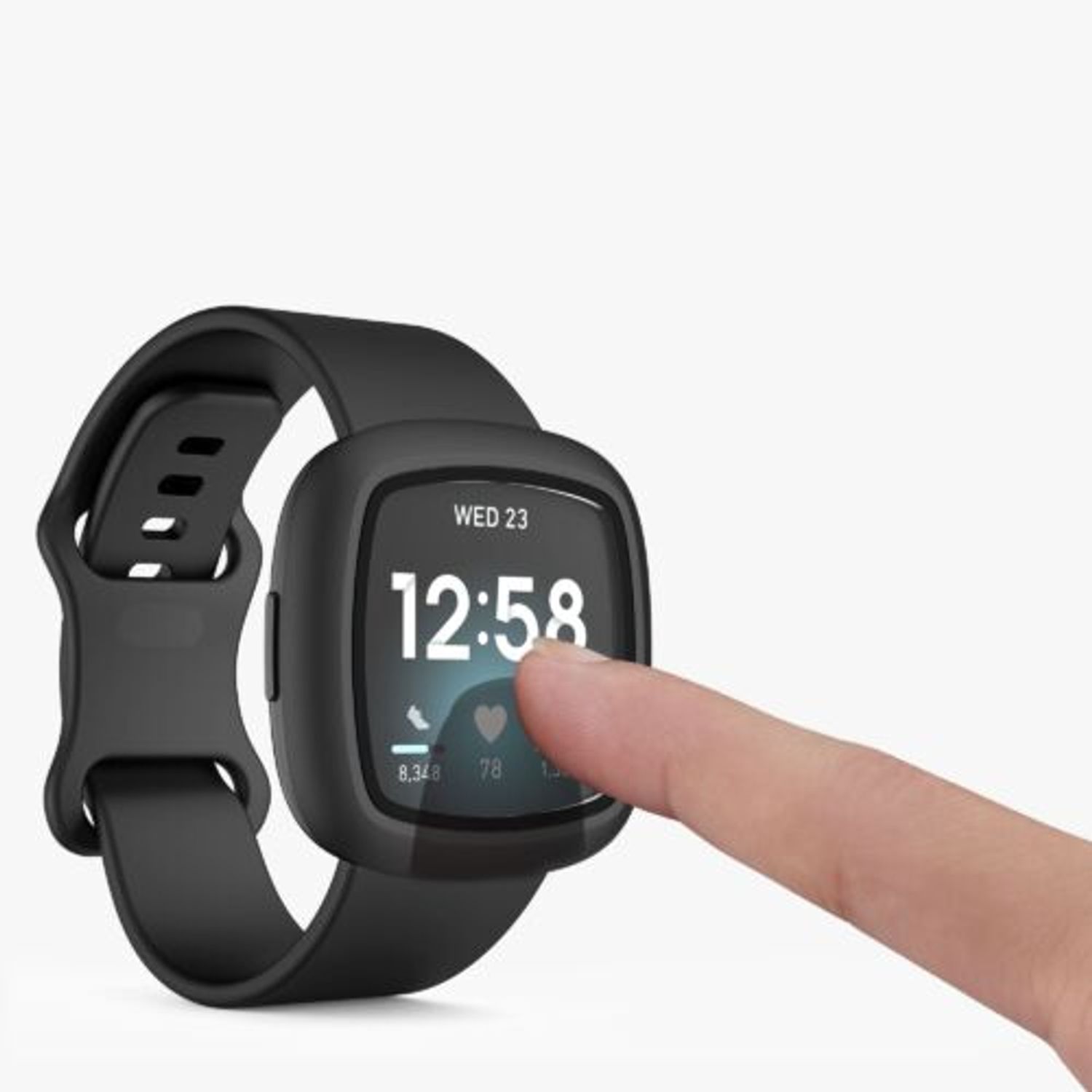 Set 2 huse pentru Fitbit Versa 3/Sense, Kwmobile, Negru/Roz, Plastic, 59314.03 fotografia produsului View 9 L
