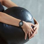 Set 2 huse pentru Fitbit Versa 3/Sense, Kwmobile, Negru/Roz, Plastic, 59314.03 fotografia produsului View 3 S