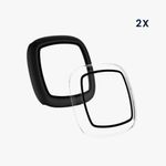 Set 2 huse pentru Fitbit Versa 3/Sense, Kwmobile, Negru/Transparent, Plastic, 59314.01 fotografia produsului View 6 S