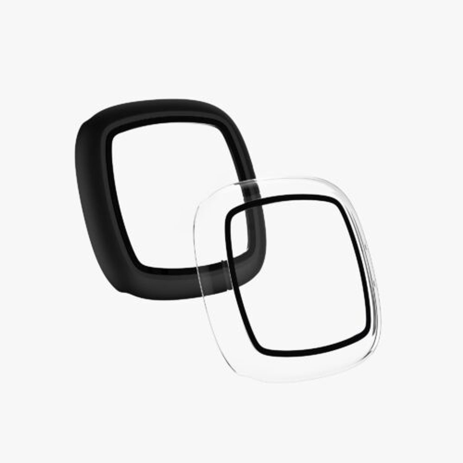 Set 2 huse pentru Fitbit Versa 3/Sense, Kwmobile, Negru/Transparent, Plastic, 59314.01 fotografia produsului View 11 L