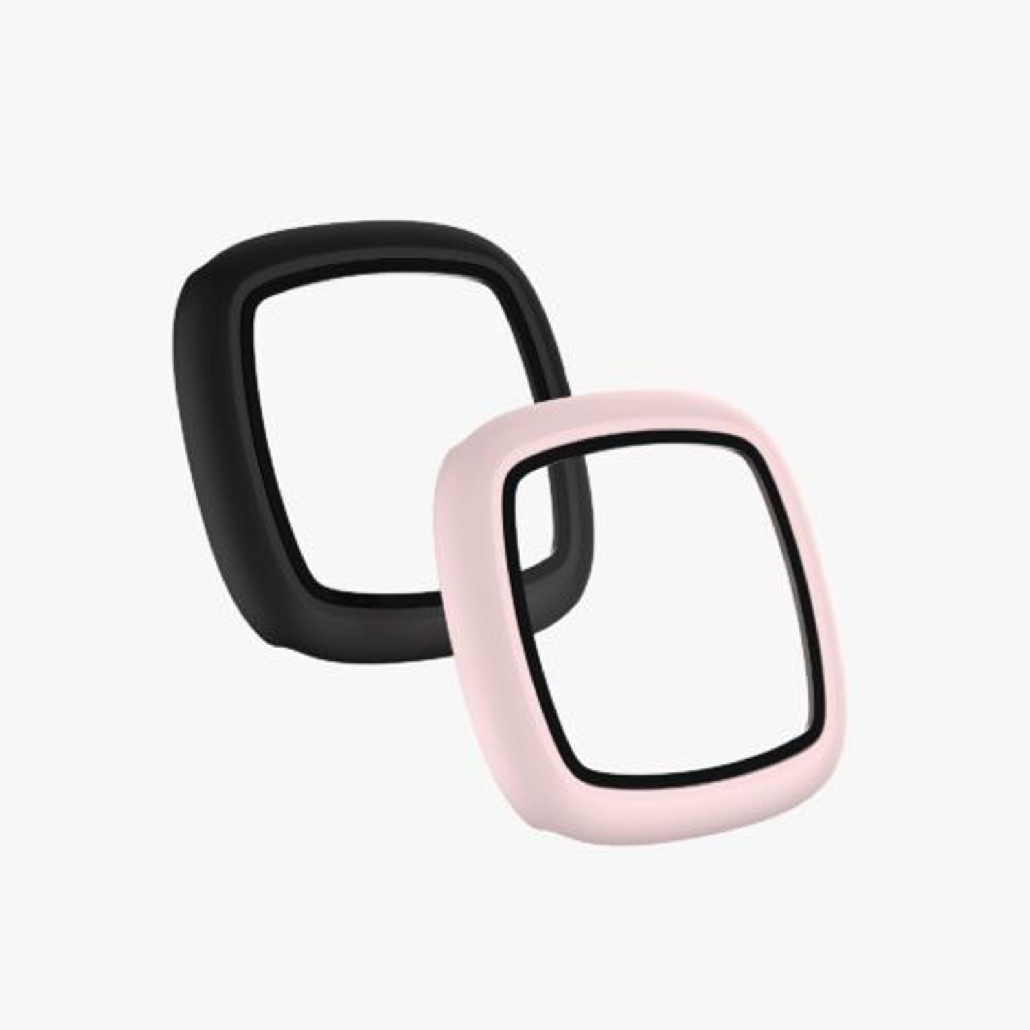 Set 2 huse pentru Fitbit Versa 3/Sense, Kwmobile, Negru/Roz, Plastic, 59314.03 fotografia produsului View 11 L