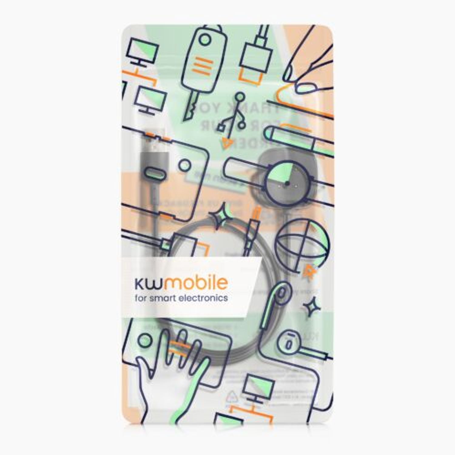 Cablu de incarcare USB pentru Fitbit Versa 3/Sense, Kwmobile, Negru, Plastic, 57781.01 fotografia produsului View 8 L