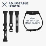 Set 2 curele pentru Fitbit Versa 4/Sense 2, Kwmobile, Negru/Albastru, Silicon, 58873.01 fotografia produsului View 7 S