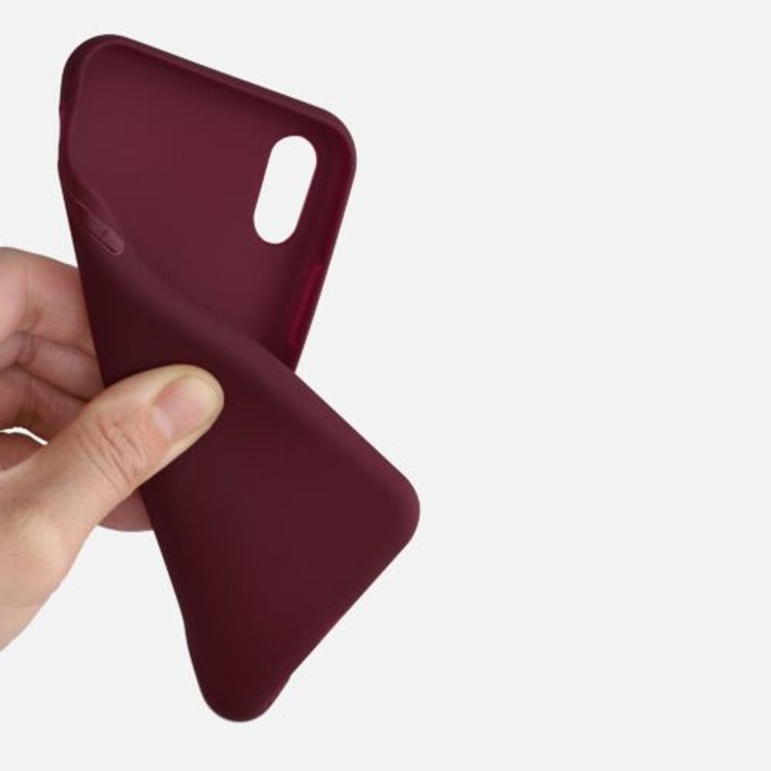 Husa pentru Apple iPhone X/iPhone XS, Silicon, Rosu, 42492.190 fotografia produsului View 8 L