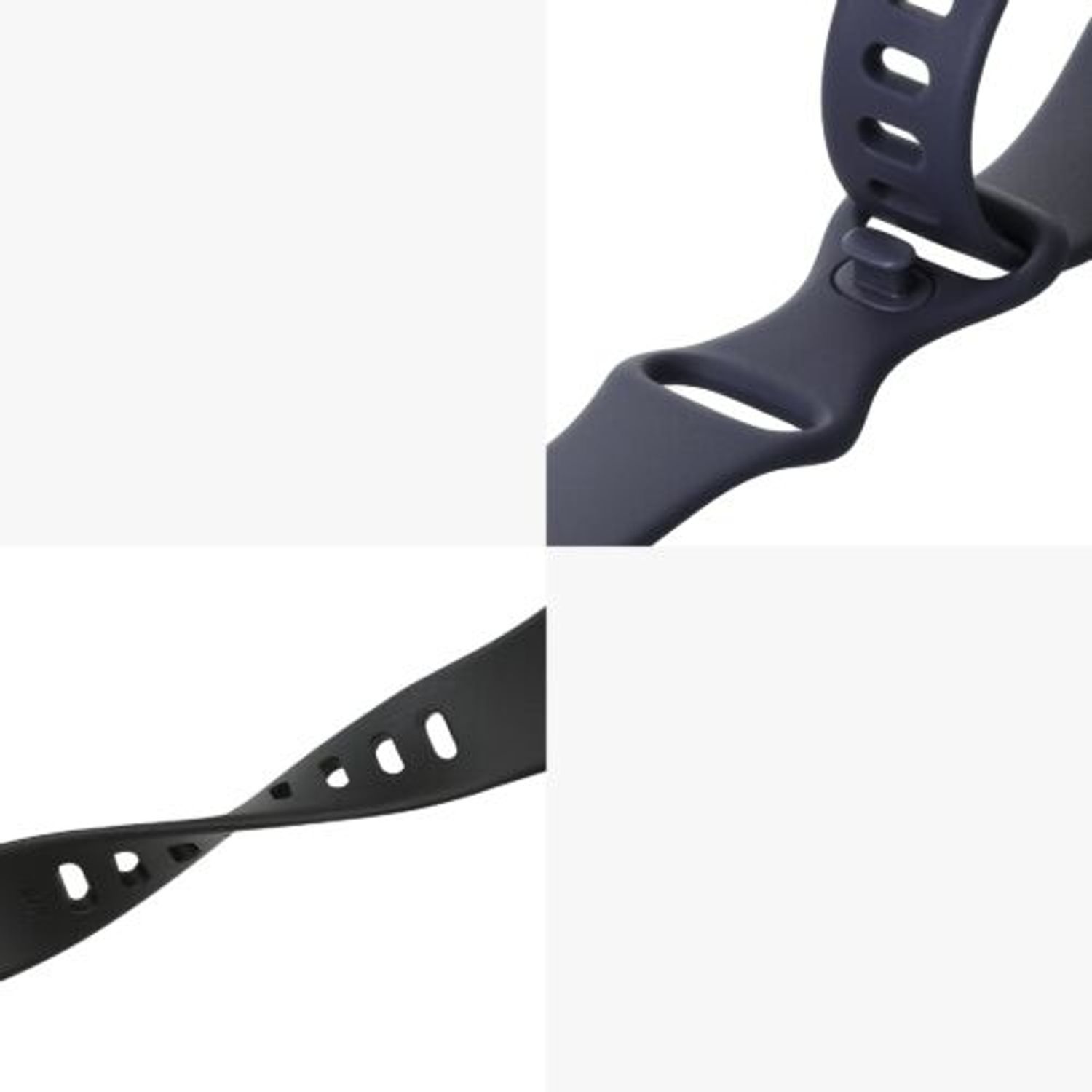 Set 2 curele pentru Fitbit Versa 4/Sense 2, Kwmobile, Negru/Albastru, Silicon, 58873.01 fotografia produsului View 9 L