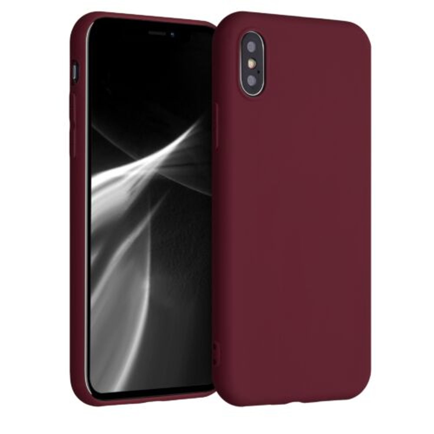 Husa pentru Apple iPhone X/iPhone XS, Silicon, Rosu, 42492.190 fotografia produsului
