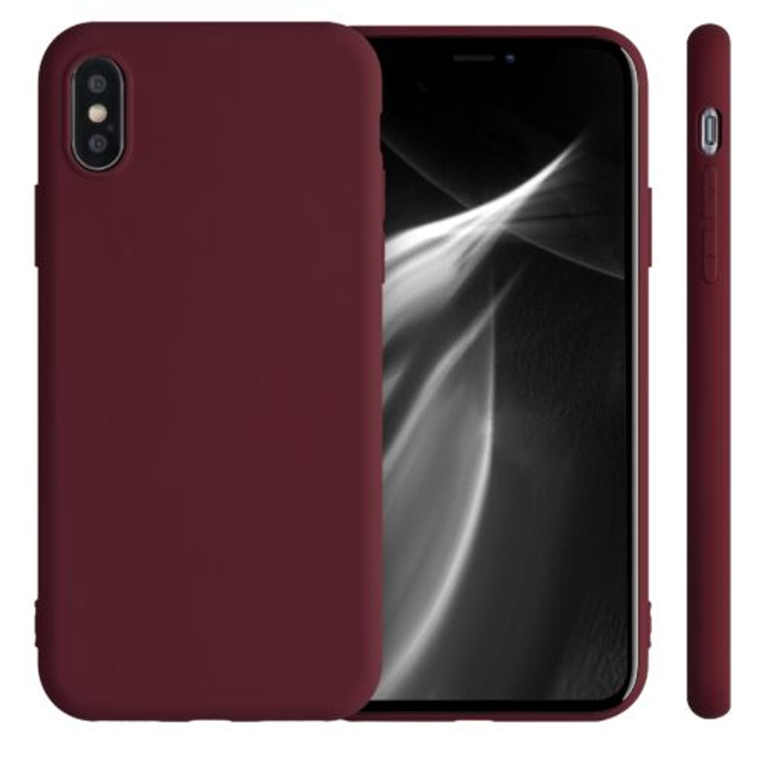 Husa pentru Apple iPhone X/iPhone XS, Silicon, Rosu, 42492.190 fotografia produsului View 2 L