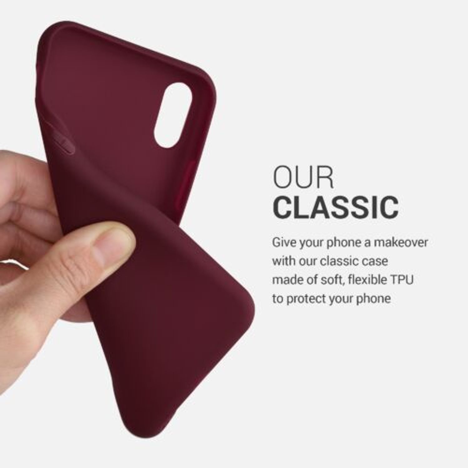 Husa pentru Apple iPhone X/iPhone XS, Silicon, Rosu, 42492.190 fotografia produsului View 4 L