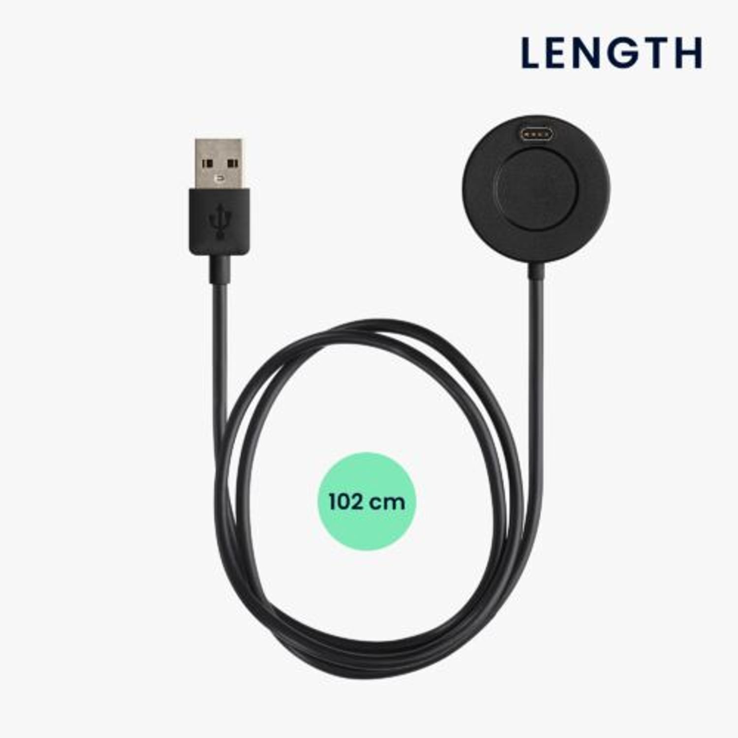 Cablu de incarcare USB pentru Garmin Epix 2, Kwmobile, Negru, Plastic, 59307.01 fotografia produsului View 4 L