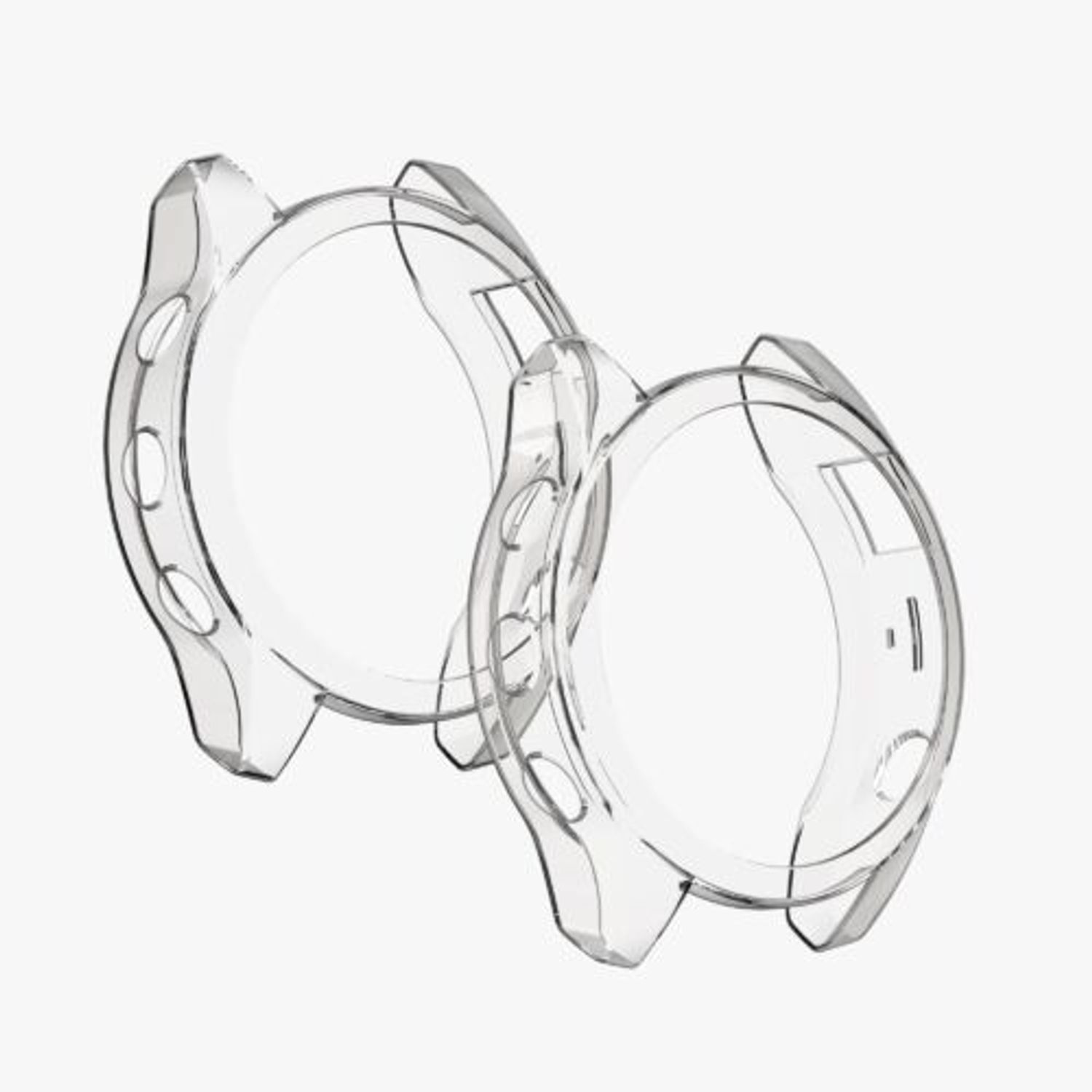 Set 2 huse pentru Garmin Epix 2, Kwmobile, Transparent, Silicon, 58347.01 fotografia produsului View 11 L