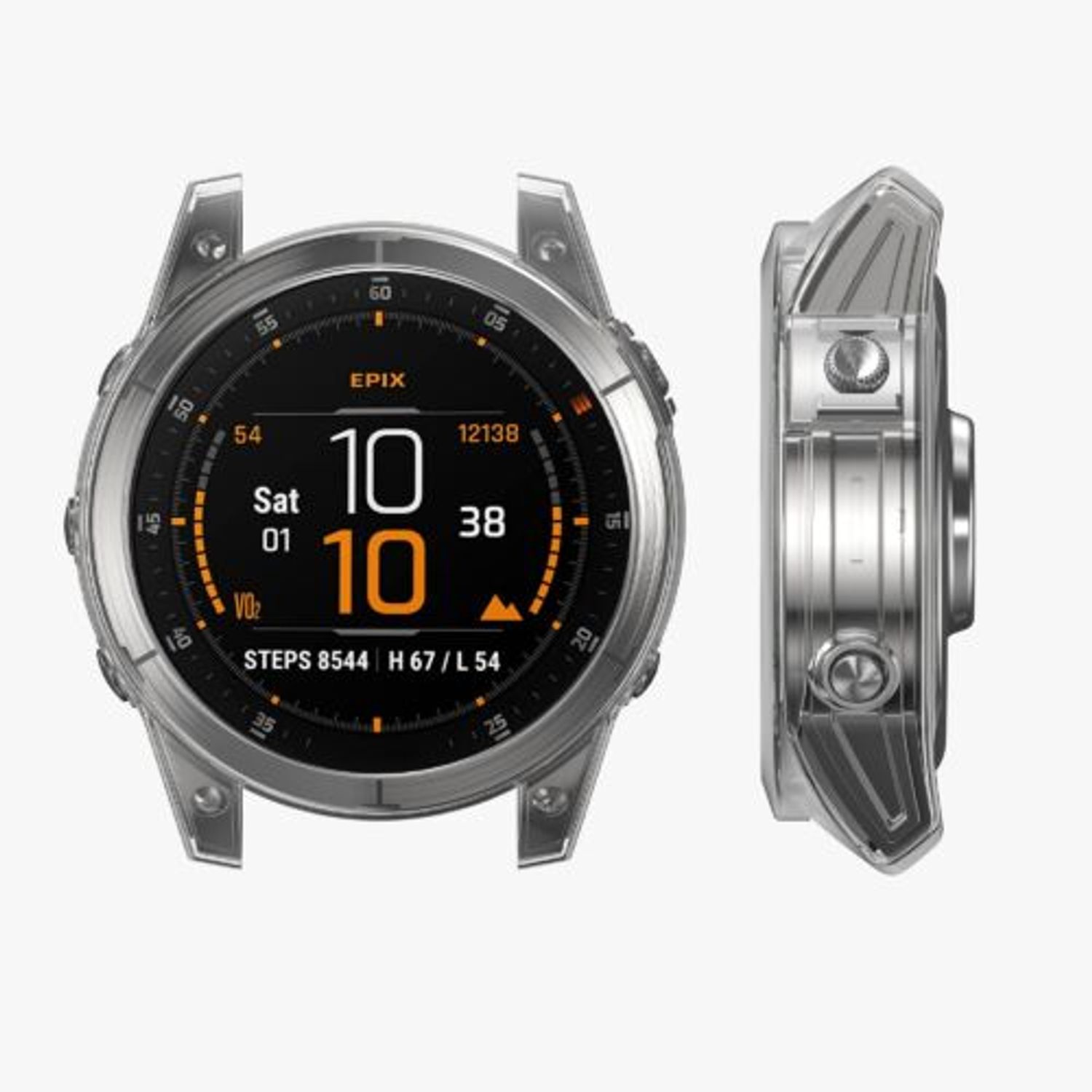 Set 2 huse pentru Garmin Epix 2, Kwmobile, Transparent, Silicon, 58347.01 fotografia produsului View 7 L