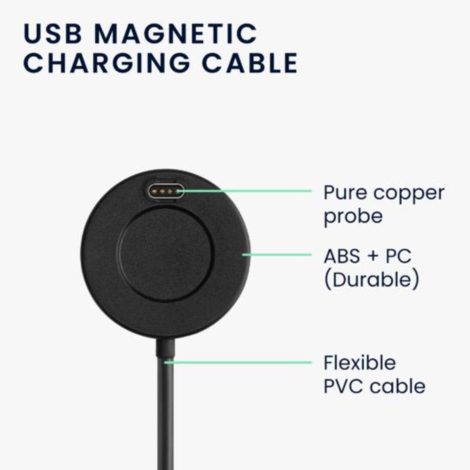 Cablu de incarcare USB pentru Garmin Epix 2, Kwmobile, Negru, Plastic, 59307.01 fotografia produsului View 5 L