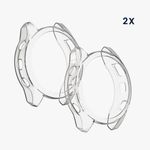 Set 2 huse pentru Garmin Fenix 7X, Kwmobile, Transparent, Silicon, 58353.01 fotografia produsului View 6 S