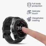 Set 2 huse pentru Garmin Fenix 7X, Kwmobile, Transparent, Silicon, 58353.01 fotografia produsului View 4 S