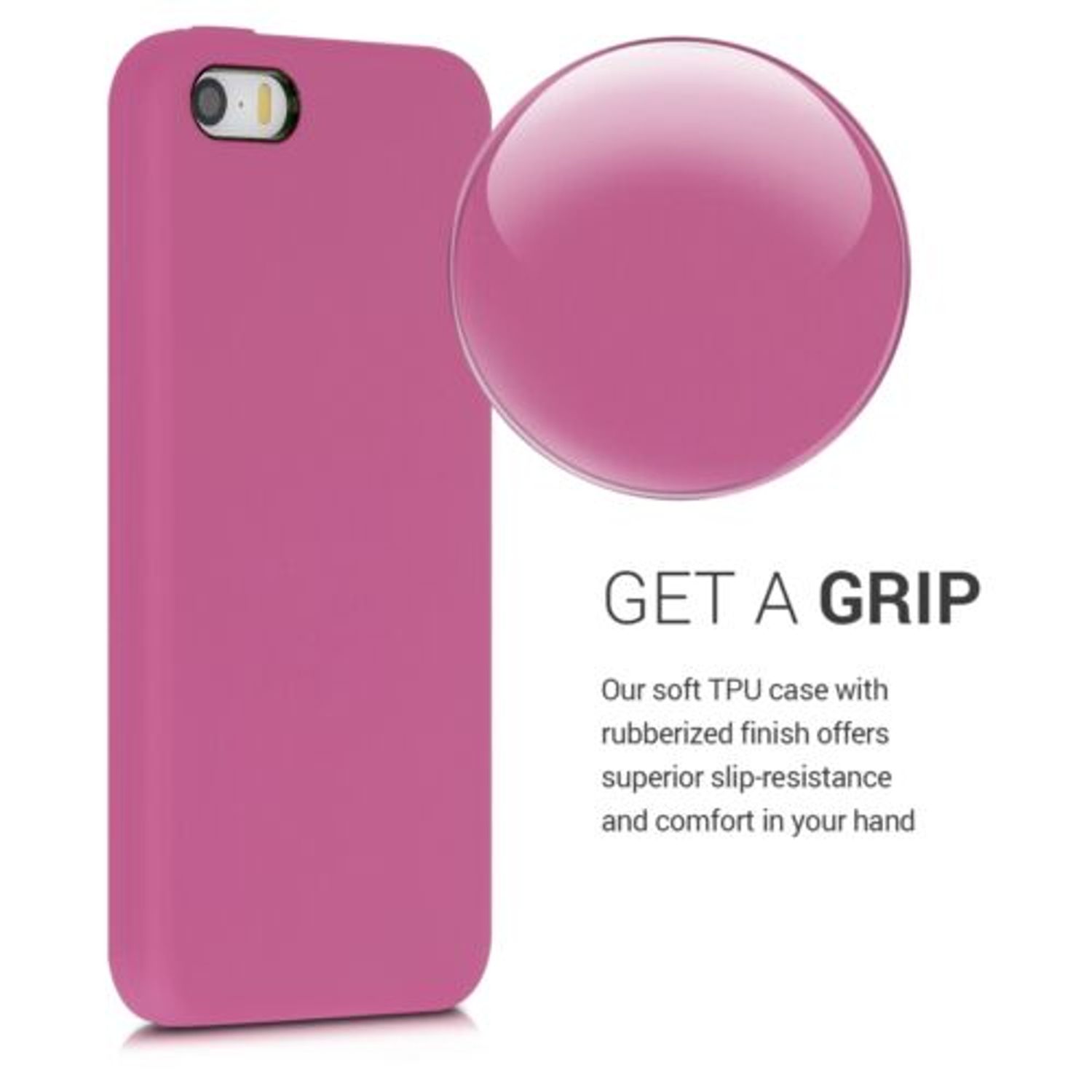 Husa pentru Apple iPhone 5/iPhone 5s/iPhone SE, Silicon, Roz, 42766.163 fotografia produsului View 4 L