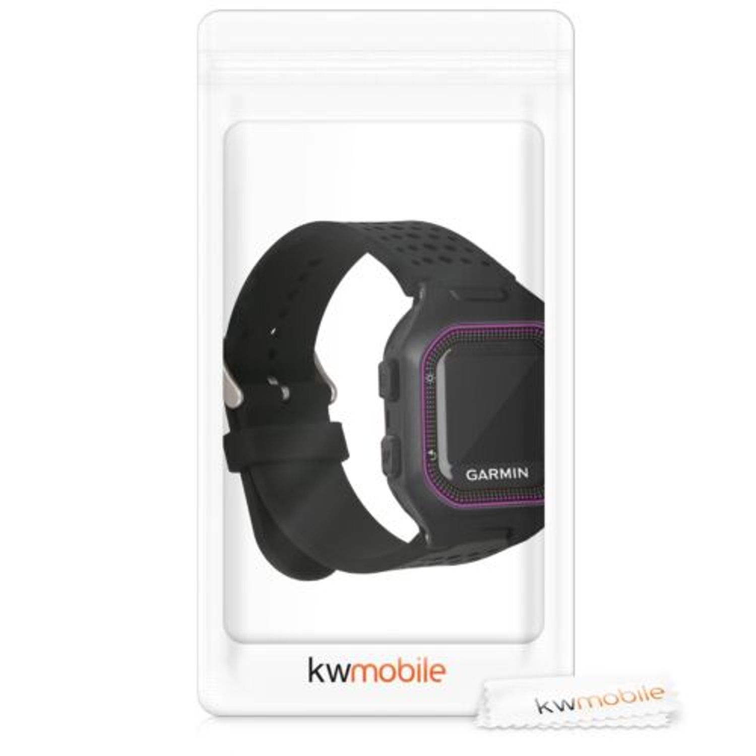 Curea pentru Garmin Forerunner 25, Kwmobile, Negru, Silicon, 45562.01 fotografia produsului View 6 L